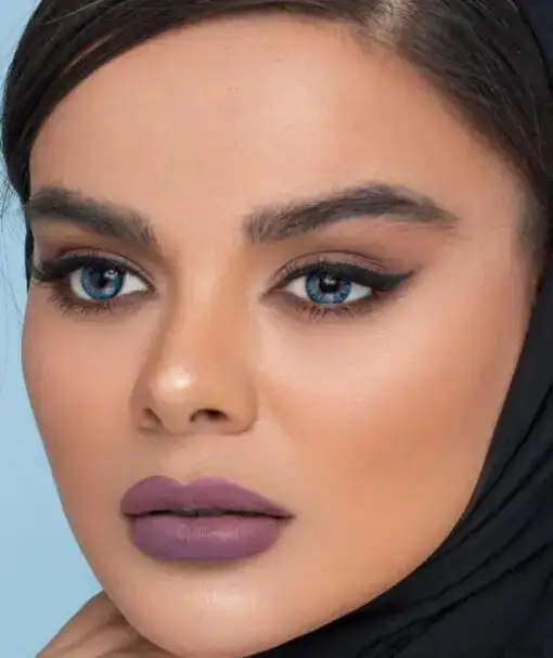 خرید لنز رنگی آبی عسلی فستیوال مورنینگ بلو تن 3
