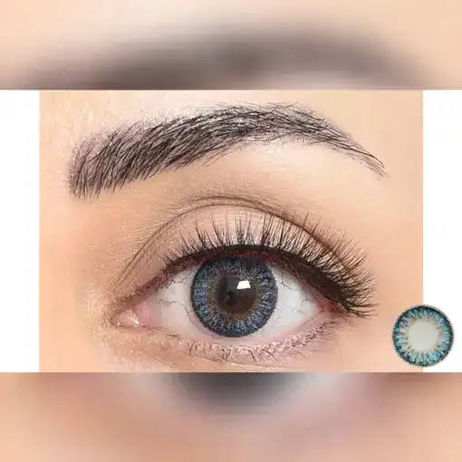 لنز رنگی آبی عسلی فستیوال مورنینگ بلو تن 3 - Image 2