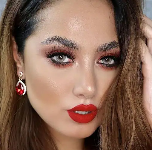 خرید لنز رنگی طوسی عسلی دهب کارامل
