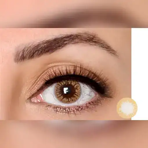 لنز رنگی عسلی رینبو براون 101 تن 1 - Image 3