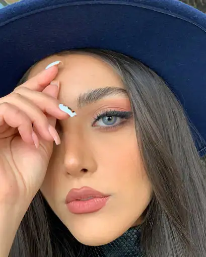 خرید لنز رنگی آبی عسلی اف ایکس نیل بلو