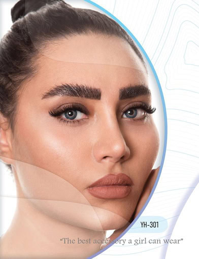 خرید لنز رنگی آبی عسلی کلیر ویژن YH301