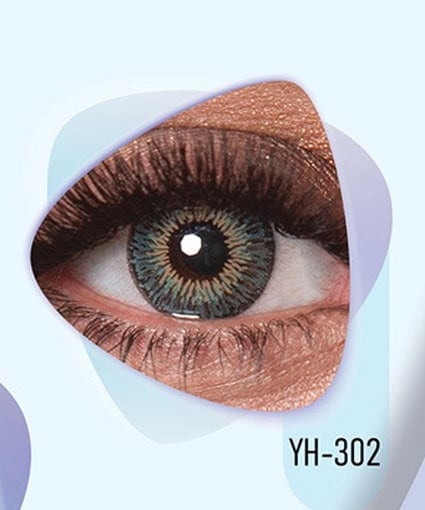 خرید لنز رنگی طوسی سبز کلیر ویژن YH302