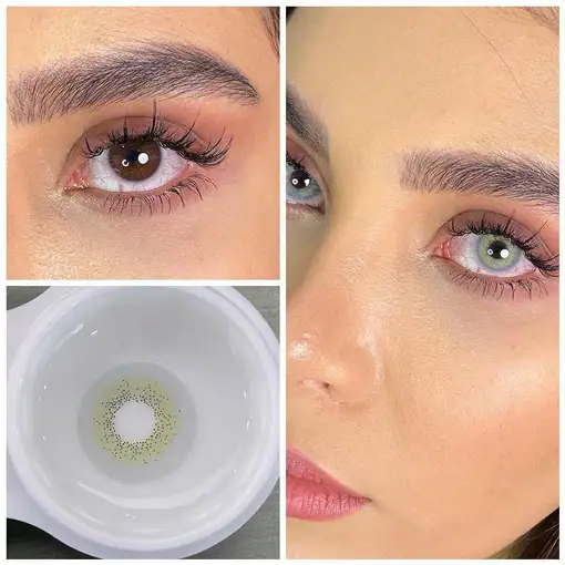 لنز رنگی طوسی سبز دهب راین - Image 2
