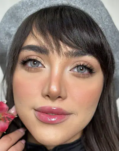 خرید لنز رنگی طوسی سلنا آنجل