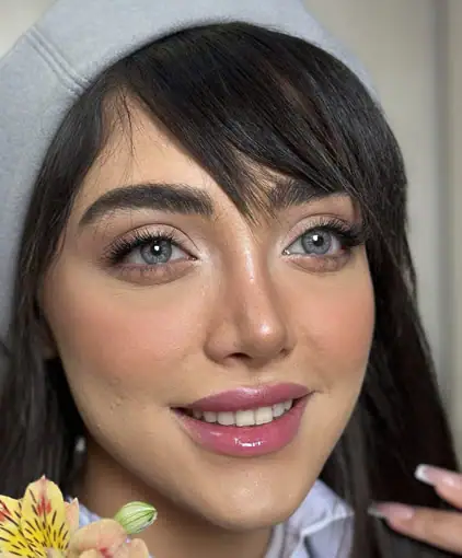 خرید لنز رنگی طوسی آماندا آلموند گری