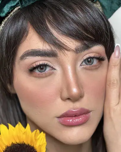 خرید لنز رنگی طوسی سبز آماندا کینگ گری