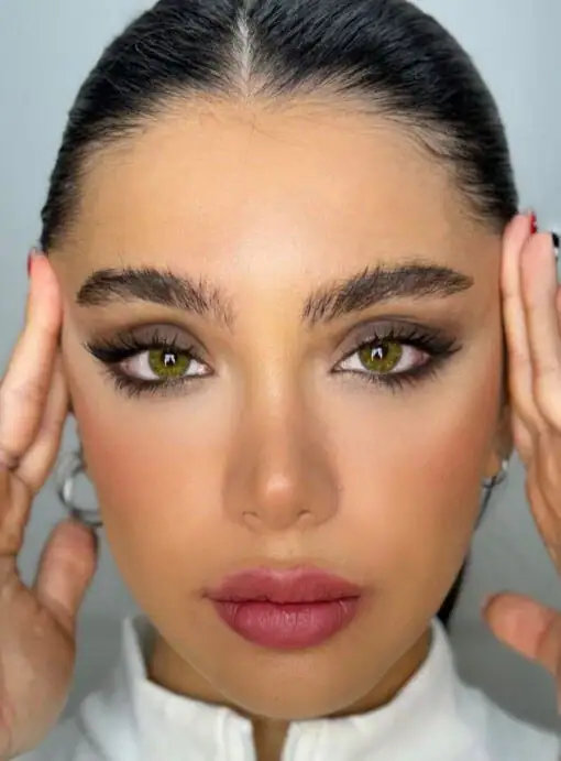 خرید لنز رنگی سبز عسلی سلنا رینگ گرین