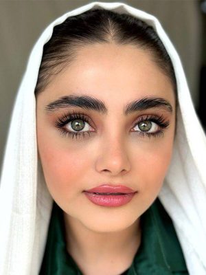 لنز رنگی طوسی سبز یونیک کلوپاترا گری